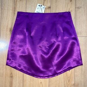 ZARA Satin Skirt - Purple BNWT